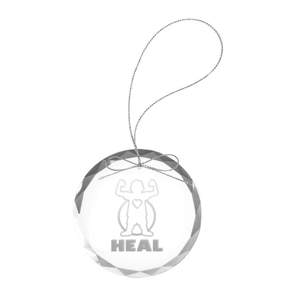 Round Glass Ornament - Laser Etched